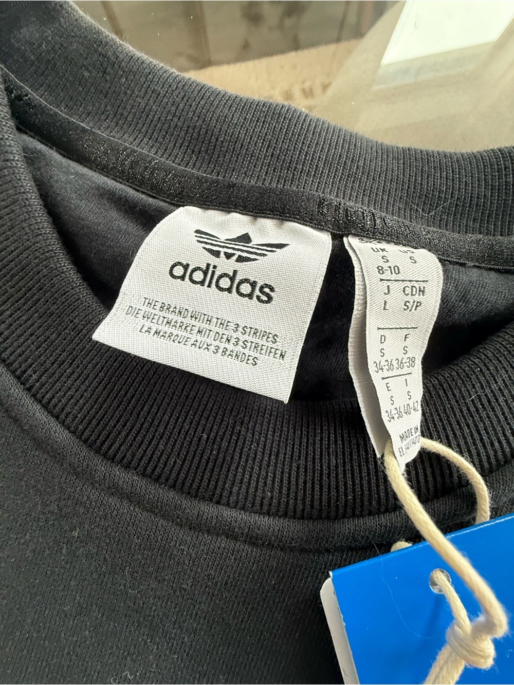 Adidas Black Crewneck Sweatshirt with Tag
